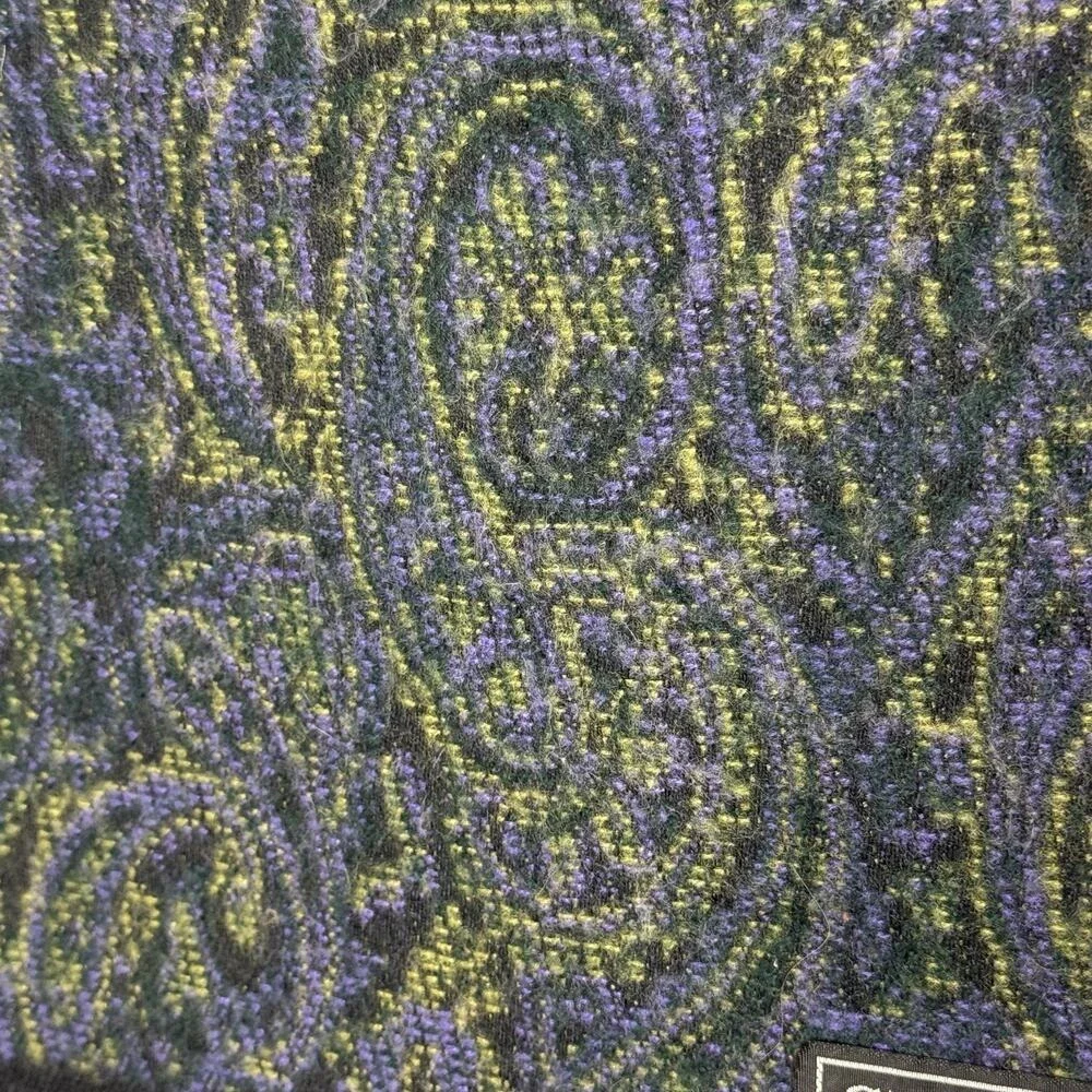 Christian Dior‎ Cashluxe black/purple paisley scarf